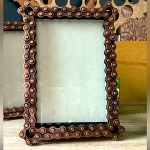 Bike Bicycle Chain Photo Frame - Holds one 4” x 6” Picture